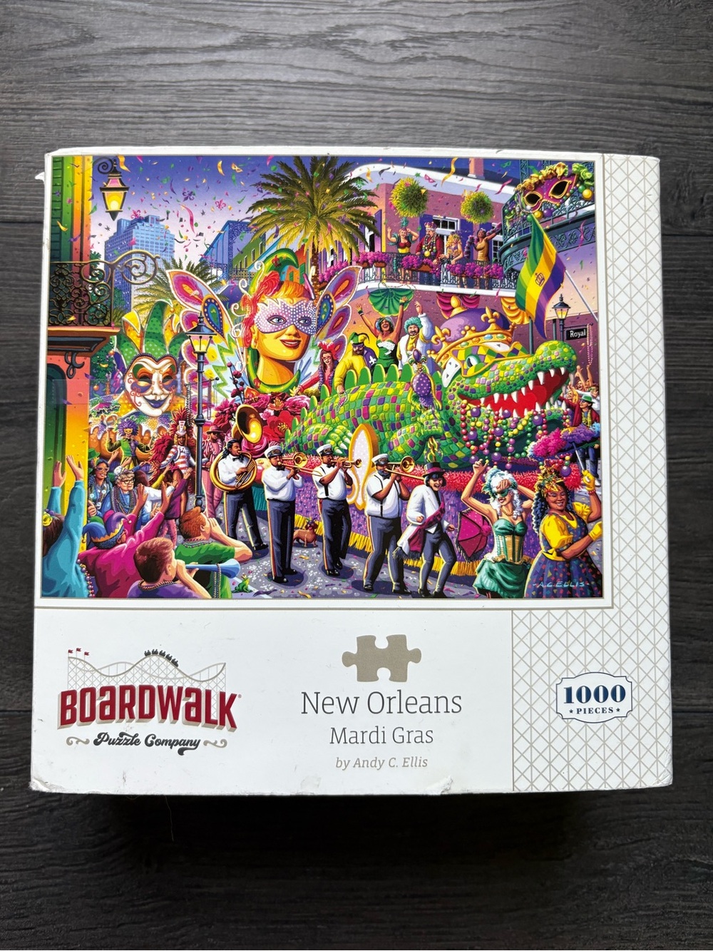 Boardwalk Puzzle Company New Orleans Mardi Gras 1000 Piece Puzzle - Complete